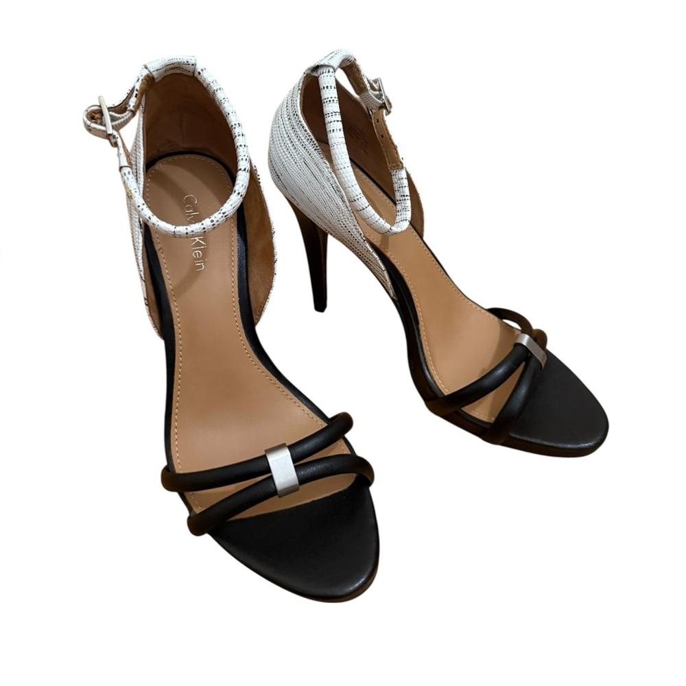 Calvin Klein Women's Black and White Heels